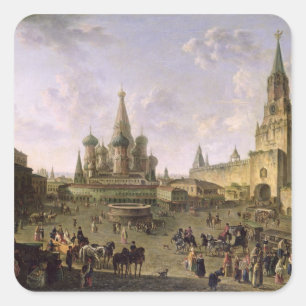Red Square, Moskou, 1801 Vierkante Sticker