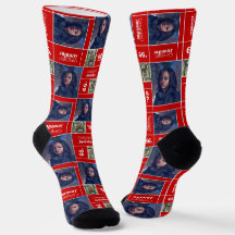 Red Square Photo Afstuderen Class Year Socks