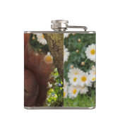 Red Squirrel and Daisies Cute Photo Heupfles (Achterkant)