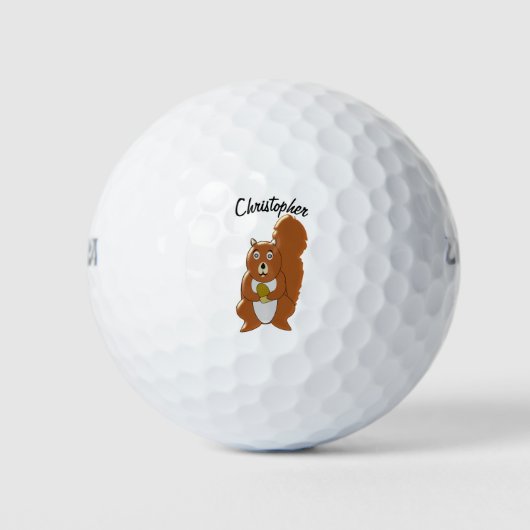 Red Squirrel Design Golfballen (Voorkant)