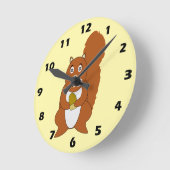 Red Squirrel Design Ronde Klok (Hoek)