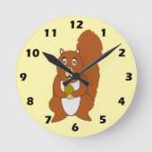 Red Squirrel Design Ronde Klok (Voorkant)