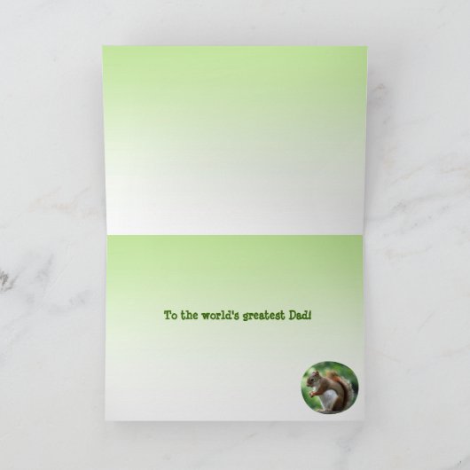 Red Squirrel Fathers Day Kaart (Binnen)
