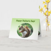 Red Squirrel Fathers Day Kaart (Gele Bloem)