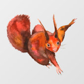 Red Squirrel Home Decor Raamsticker (Vel)