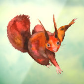 Red Squirrel Home Decor Raamsticker (Vel 3)