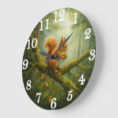 Red squirrel in enchanted woodland grote klok (Hoek)