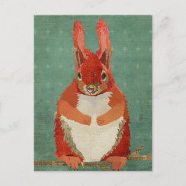 Red Squirrel Retro Postcard Briefkaart