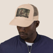 Red Squirrel Trucker Hat Pet (In situ)