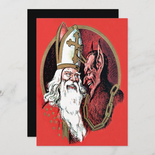 Red St Nicholas Krampus (Voorkant / Achterkant)