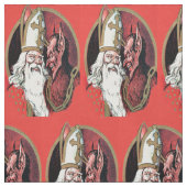 Red St Nicholas Krampus Stof (Swatch)