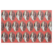 Red St Nicholas Krampus Stof (Fat Quarter)
