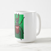 Red Stag Beetle Illustration Koffiemok (Voorkant rechts)
