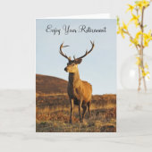 Red Stag Retirement Kaart (Gele Bloem)