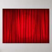 Red Stage Curtain Patroon Poster (Voorkant)