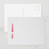 Red Stamped Bedankt Briefkaart (Voorkant / Achterkant)