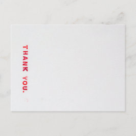 Red Stamped Bedankt Briefkaart