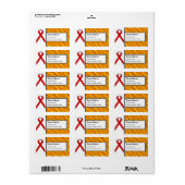 Red Standard Ribbon door Kenneth Yoncich Etiket (Full Sheet)