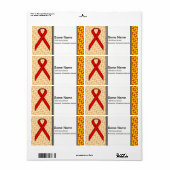 Red Standard Ribbon door Kenneth Yoncich Etiket (Full Sheet)