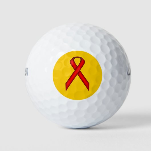 Red Standard Ribbon door Kenneth Yoncich Golfballen (Voorkant)