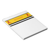 Red Standard Ribbon Notitieblok (Schuin)