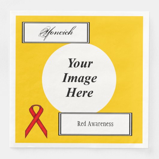 Red Standard Ribbon Sjabloon door Kenneth Yoncich Servetten (Voorkant)