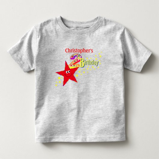 Red Star 2e verjaardag Shirt (Voorkant)