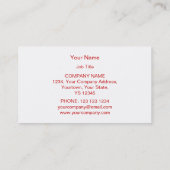 Red Star 3 sterren visitekaartje wit (Achterkant)