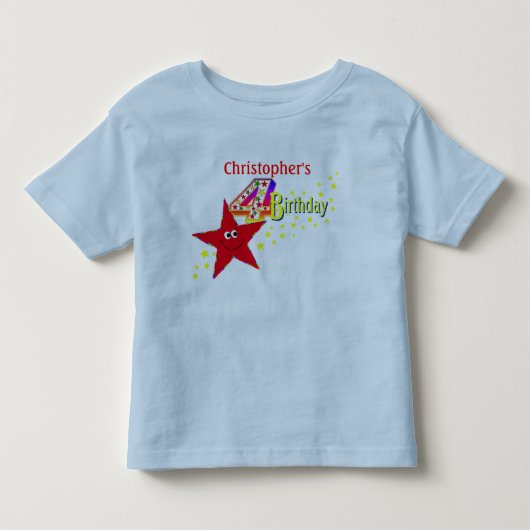 Red Star 4th Birthday Shirt (Voorkant)