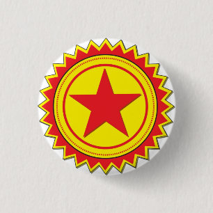 Red Star-badge Ronde Button 3,2 Cm