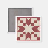 Red Star Barn Quilt Magnet (Voorkant / Achterkant)