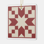Red Star Barn Quilt Ornament (Links)