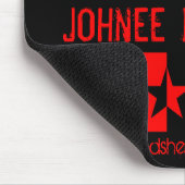 Red Star Black Mousepad Muismat (Hoek)