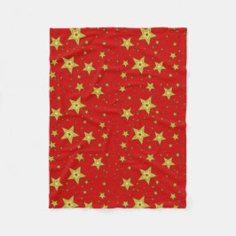 Red star blanket fleece deken