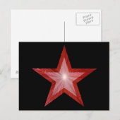 Red Star briefkaart zwart (Voorkant / Achterkant)