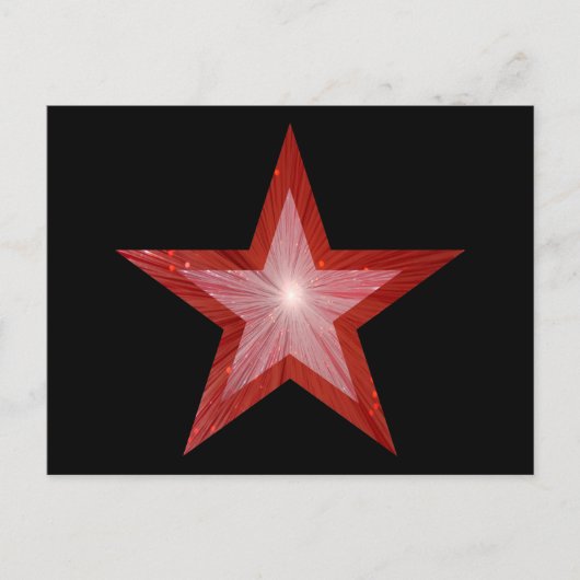 Red Star briefkaart zwart (Voorkant)