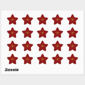 Red Star Burst-Kerst sticker (Vel)