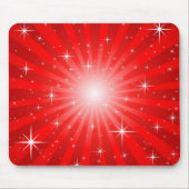 Red Star Burst Mousepad Muismat (Voorkant)
