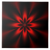 Red Star Burst Tegeltje (Voorkant)