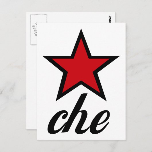Red Star Che Guevara! Briefkaart (Voorkant / Achterkant)