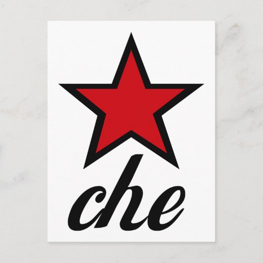 Red Star Che Guevara! Briefkaart (Voorkant)