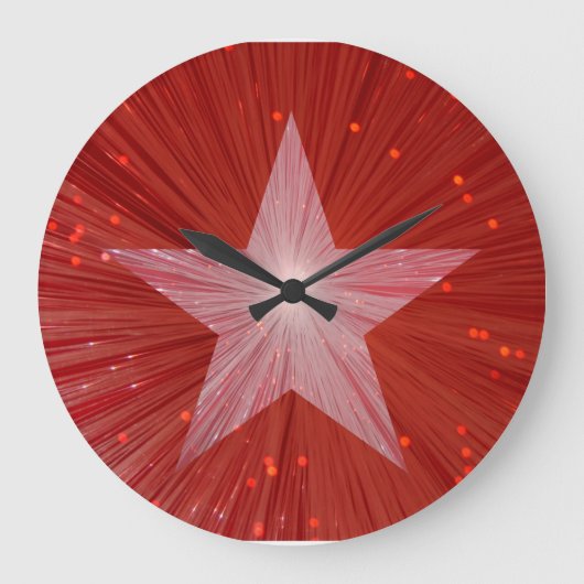 Red Star Clock Round Grote Klok (Voorkant)