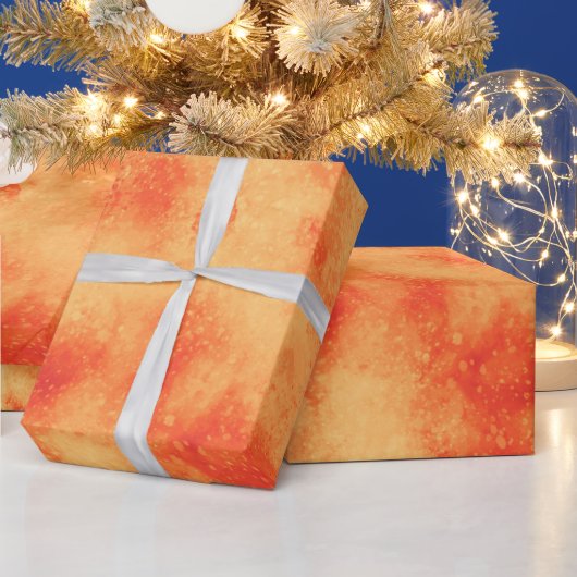 Red Star Cluster Wrapping Paper Cadeaupapier (Feestdagen)