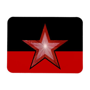 Red Star flexibele magneet zwart rood