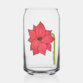 Red Star Flower Blank Blikvorm Glas (Voorkant)