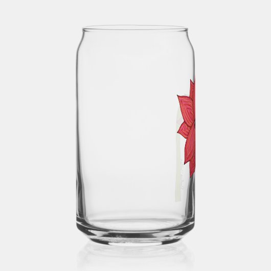 Red Star Flower Blank Blikvorm Glas (Rechts)
