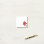 Red Star Flower Blank Post-it® Notes (Op bureau)
