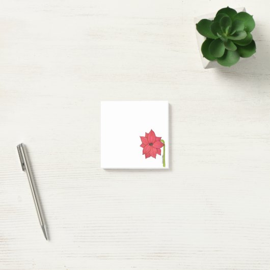 Red Star Flower Blank Post-it® Notes (Kantoor)