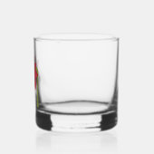 Red Star Flower Blank Whisky Glas (Links)