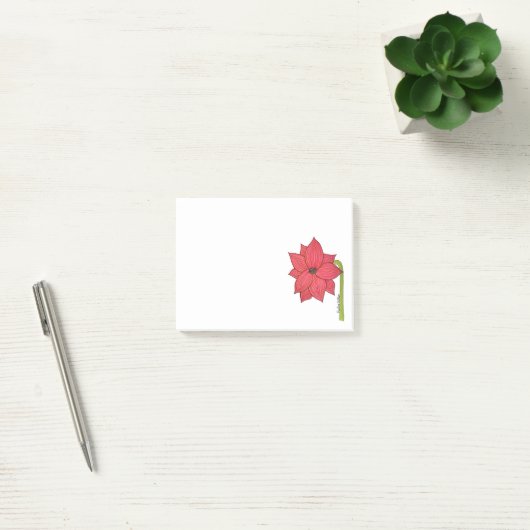 Red Star Flower Post-it® Notes (Kantoor)